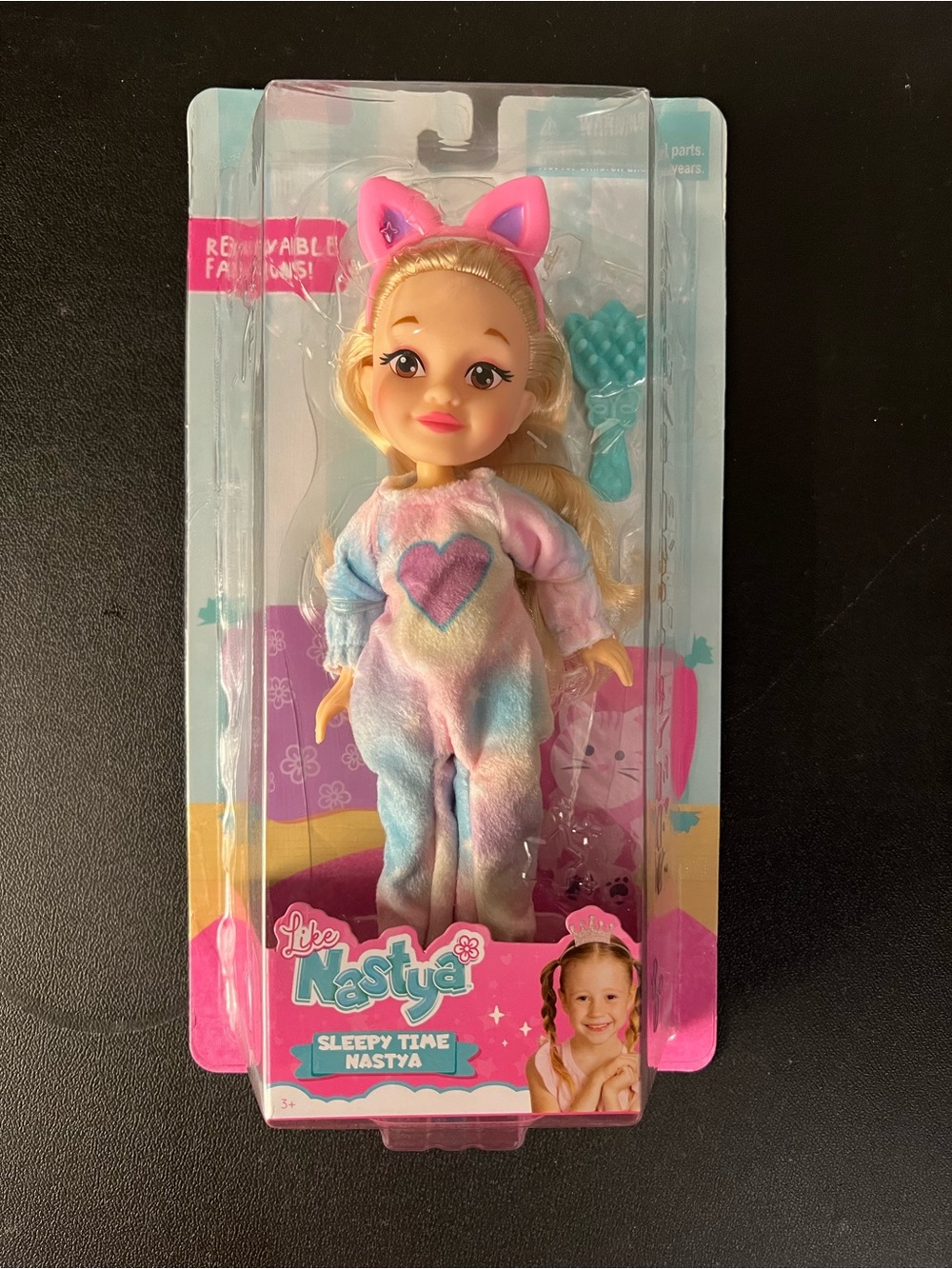 Sleepy Time Nastya Doll - Pastel Pink & Blue Sleepwear